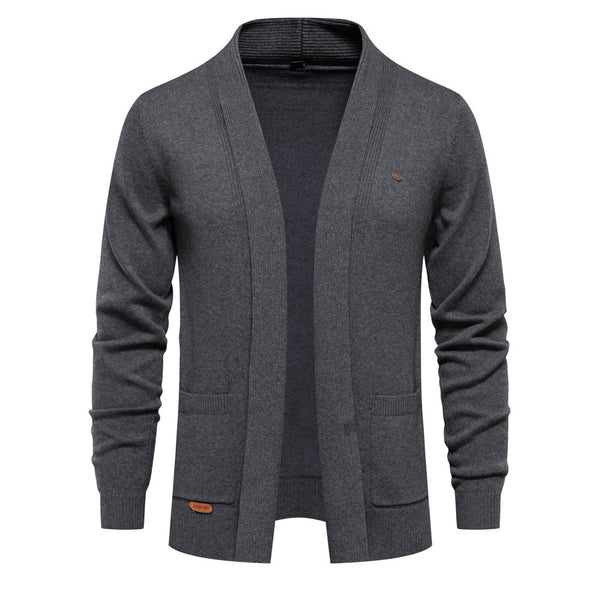 Men's Casual Vintage Style V Neck Open Front Cardigan