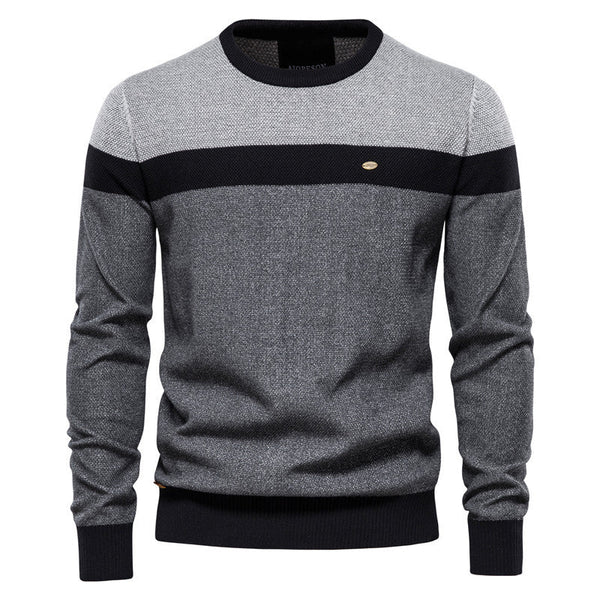 Men's Casual Warm Solid Pullover Sweater