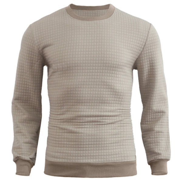 Men's Jacquard Small Check Pullover Sweatershirt